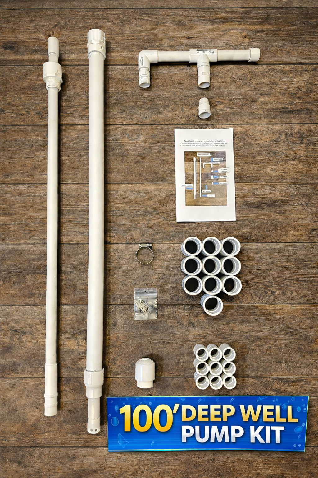 Well Pump Hand Operated DIY kit 10' to 150'