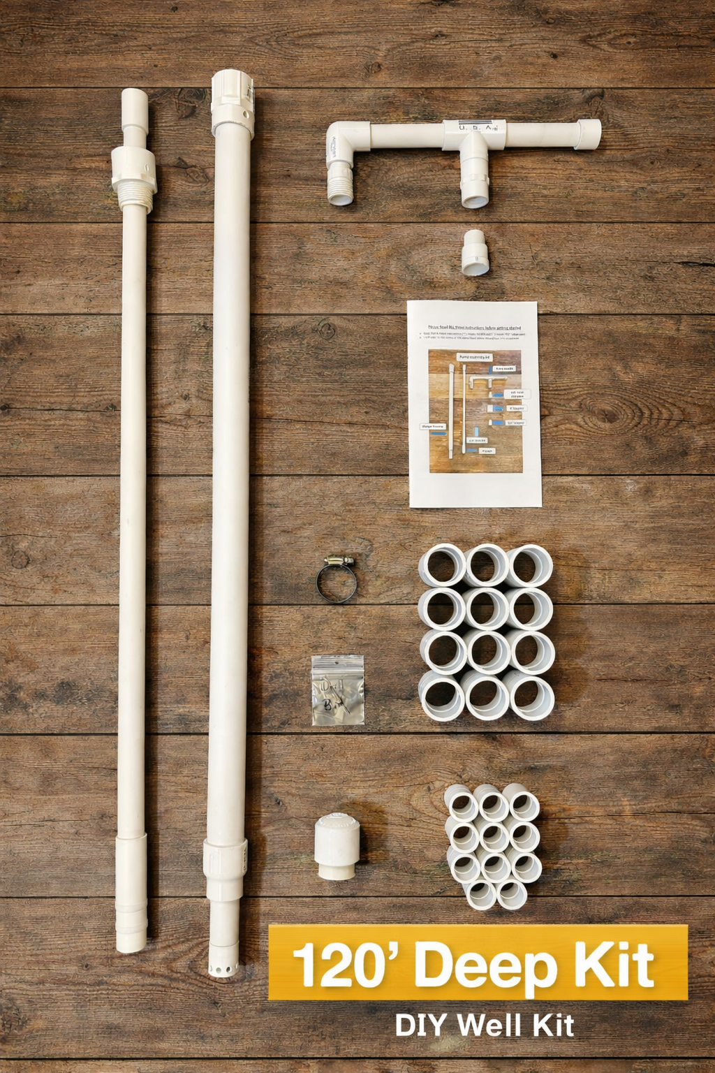 Well Pump Hand Operated DIY kit 10' to 150'