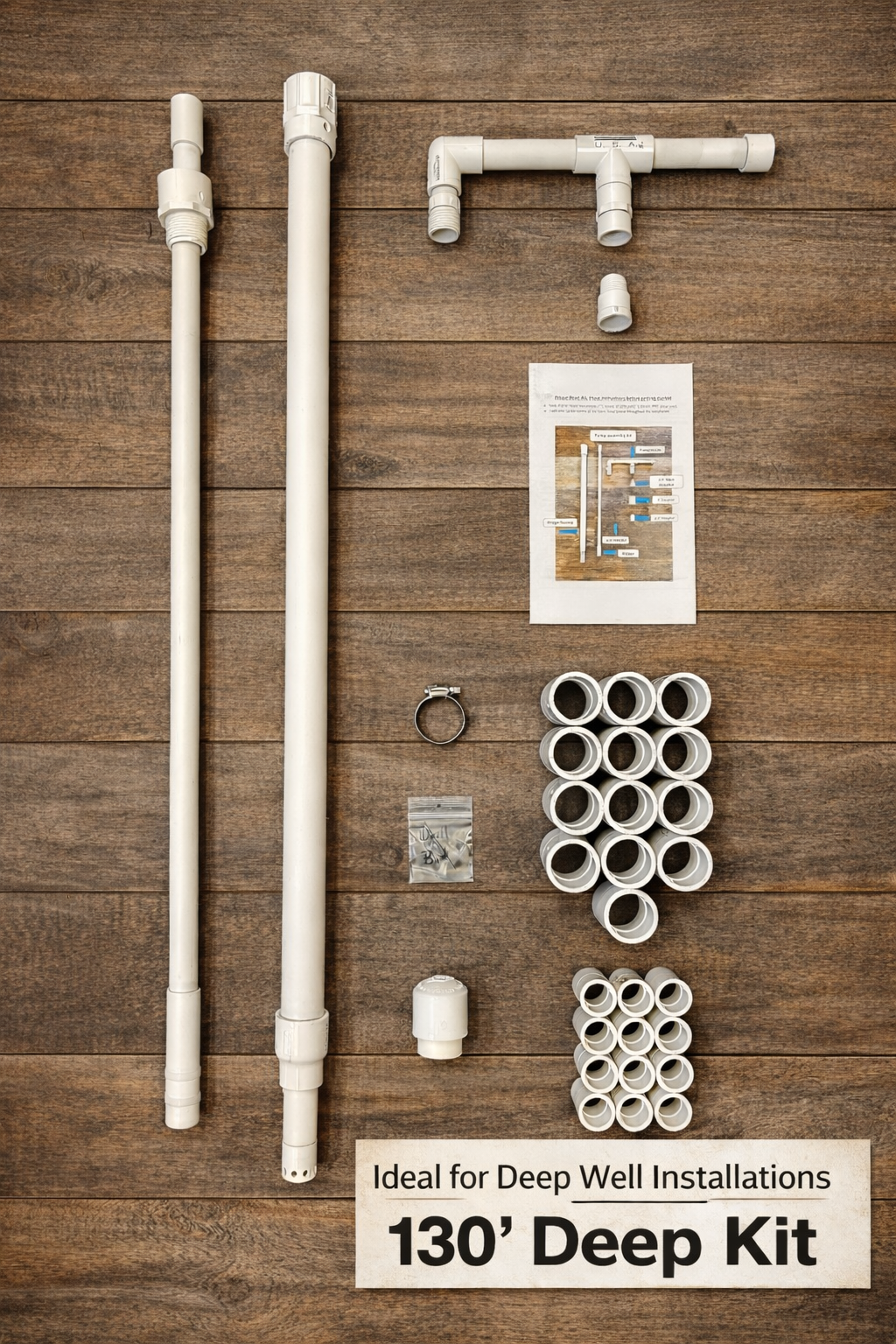 Well Pump Hand Operated DIY kit 10' to 150'