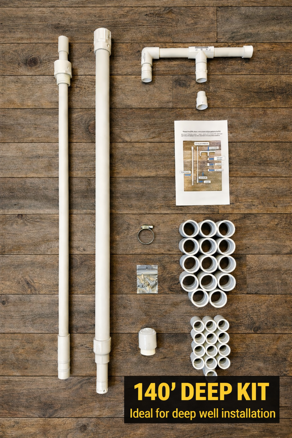 Well Pump Hand Operated DIY kit 10' to 150'