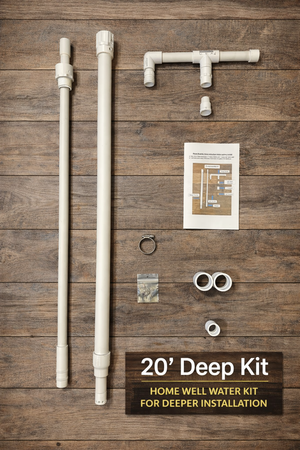 Well Pump Hand Operated DIY kit 10' to 150'