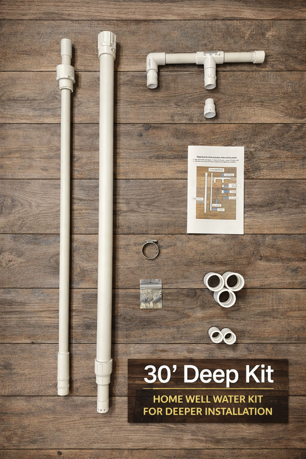 Well Pump Hand Operated DIY kit 10' to 150'