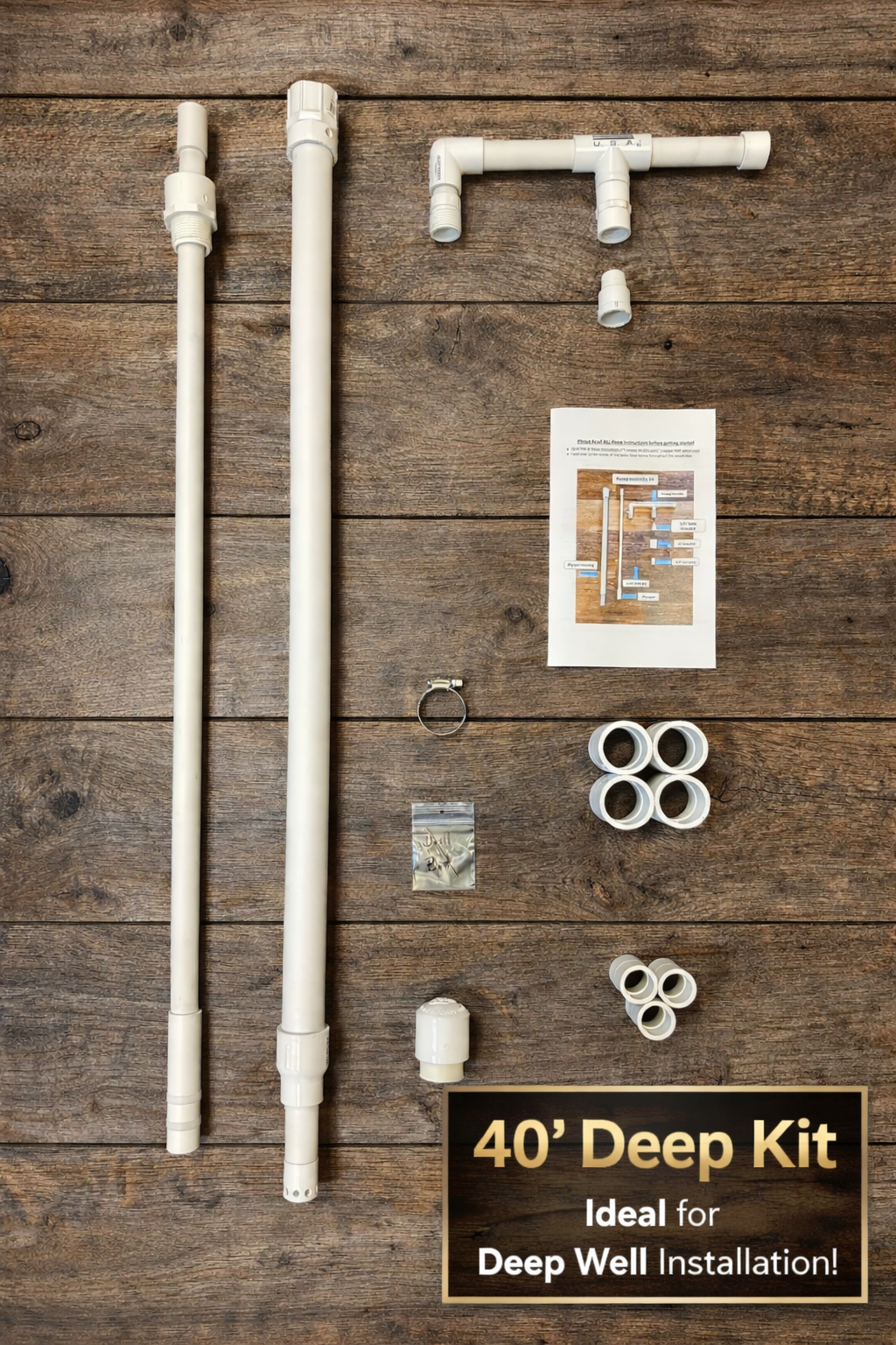 Well Pump Hand Operated DIY kit 10' to 150'