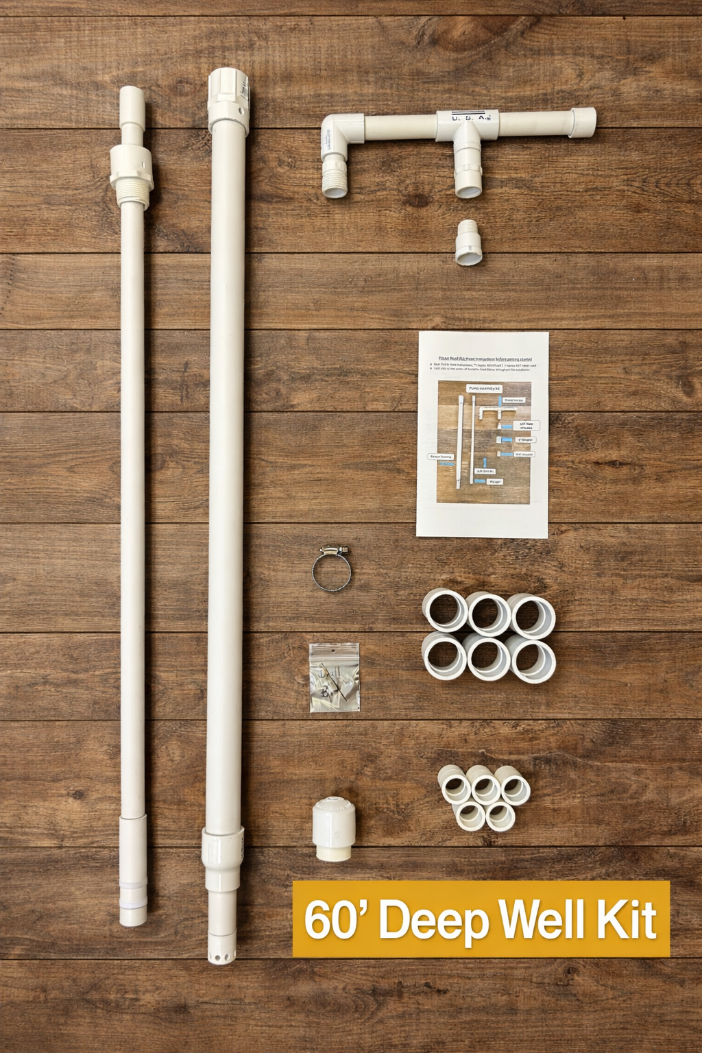 Well Pump Hand Operated DIY kit 10' to 150'