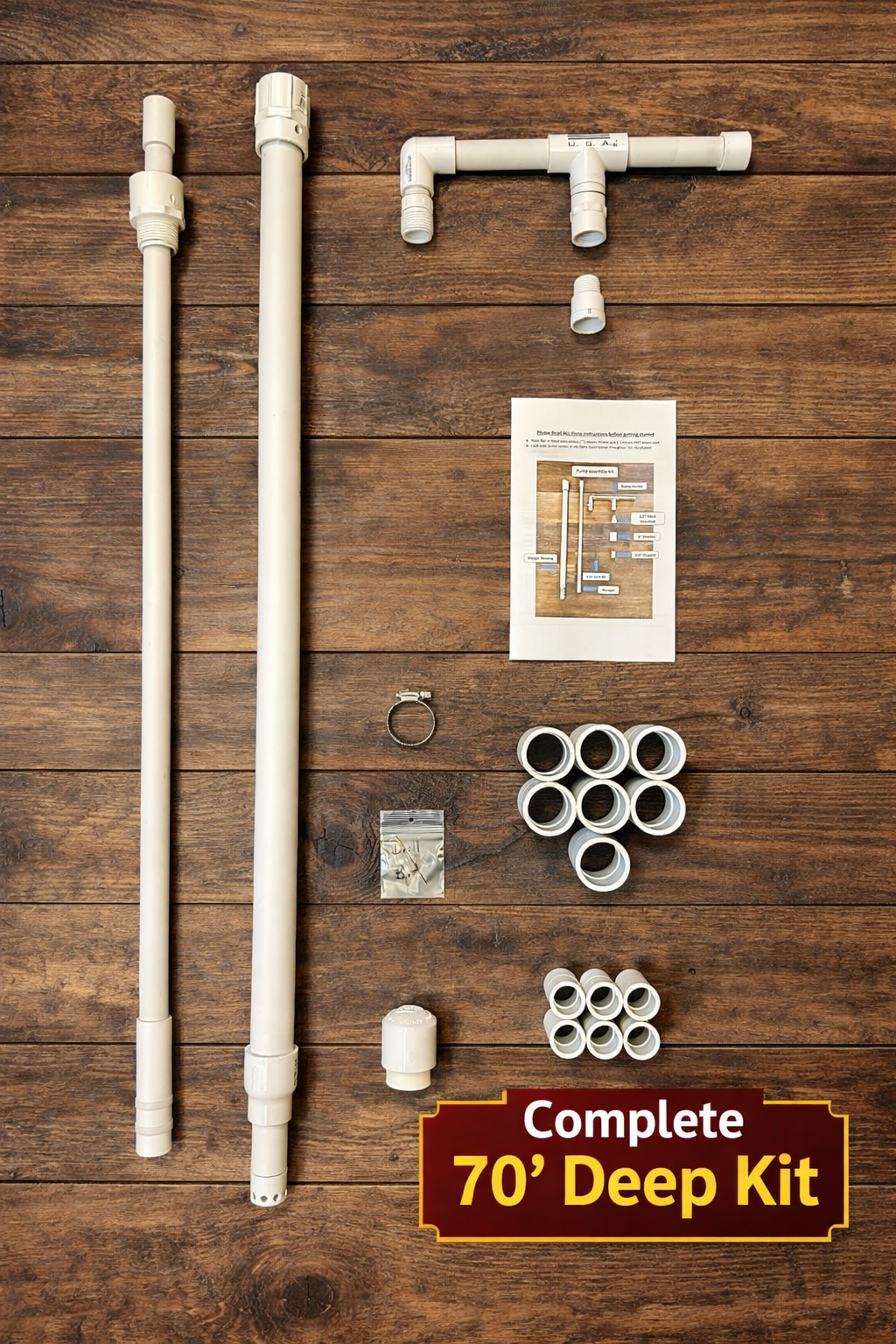 Well Pump Hand Operated DIY kit 10' to 150'