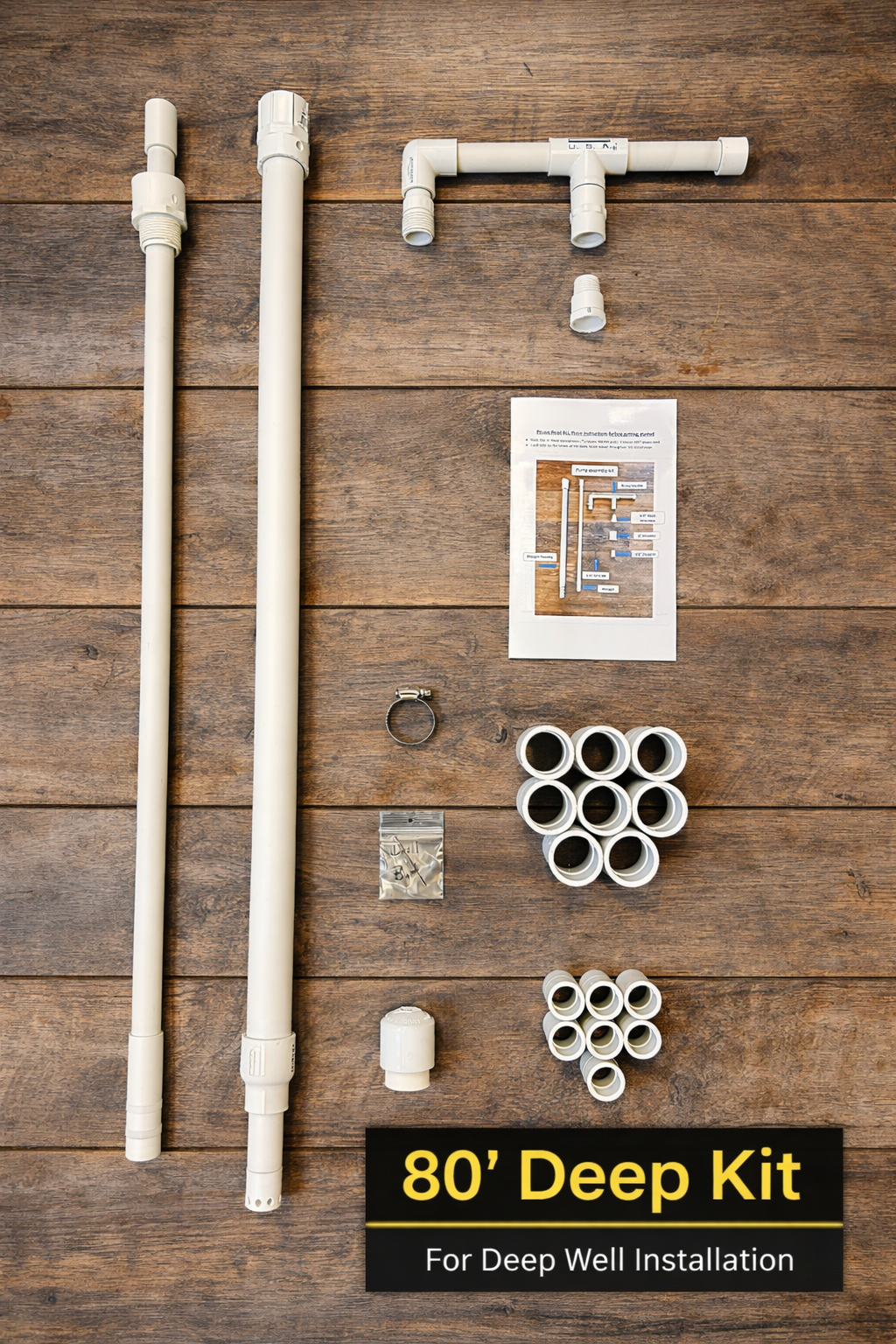 Well Pump Hand Operated DIY kit 10' to 150'